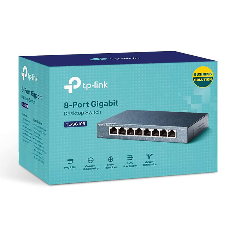 Switch 08 Portas Gigabit 10/100/1000 Mbps Tp-Link - Tl-SG108