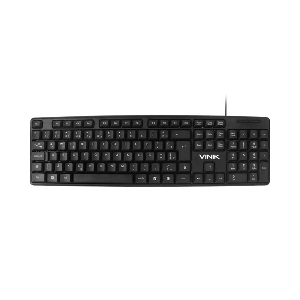 Teclado USB Corp ABNT2 1.8m Preto Vinik - CT301