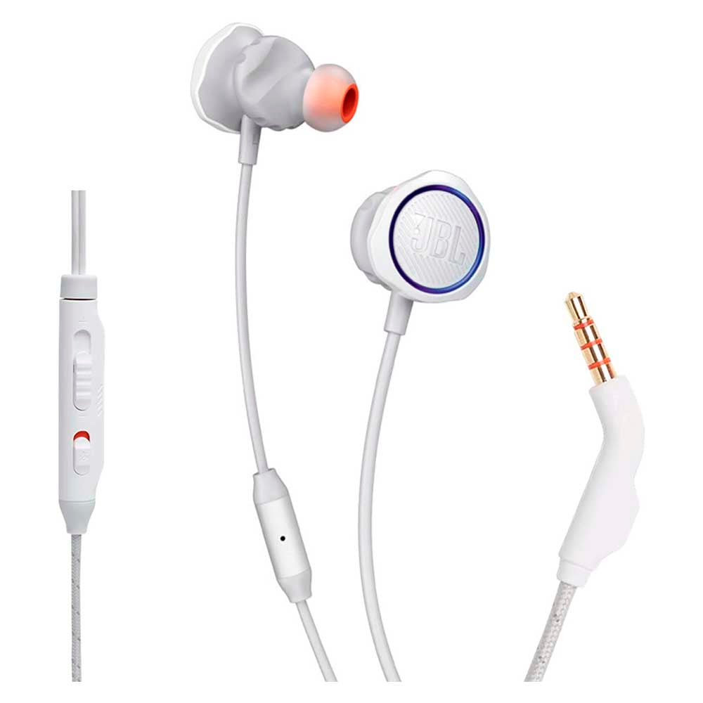 Fone De Ouvido Intra-Auricular P3 Com Fio JBL Quantum 50 Branco - JBLQUANTUM50WHT