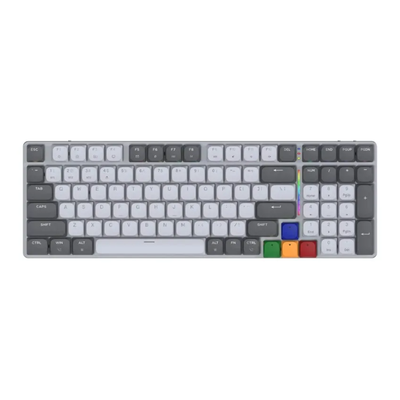 Teclado Gamer Mecanico Fantech 95% RGB Super Maxfit Air99 Cinza - MK916