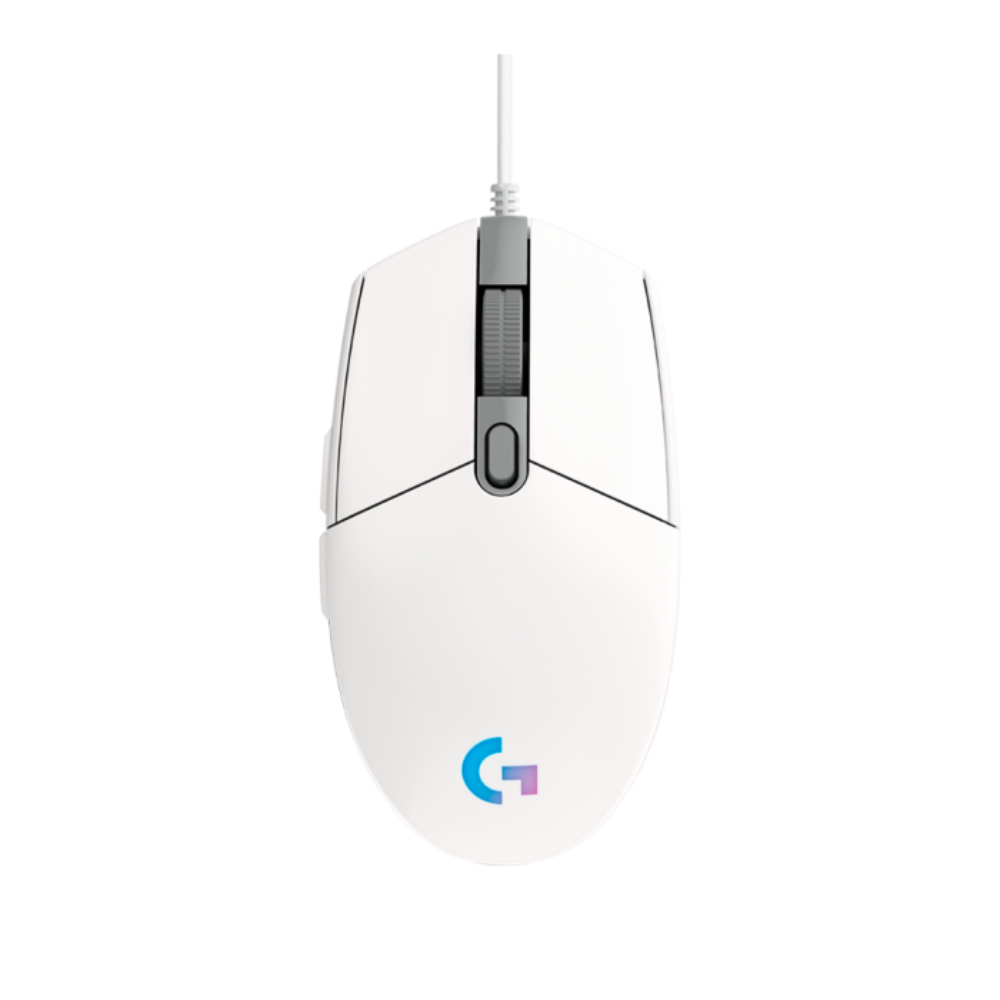 Mouse Gamer Logitech G203 LightSync 6 Botões 8000dpi Branco C/ Rgb - 910-005794
