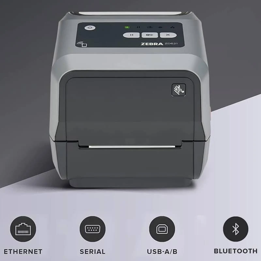 Impressora De Etiquetas Zebra ZD621 300Dpi Usb Serial Bluetooth e Ethernet - ZD6A043-301F00EZ