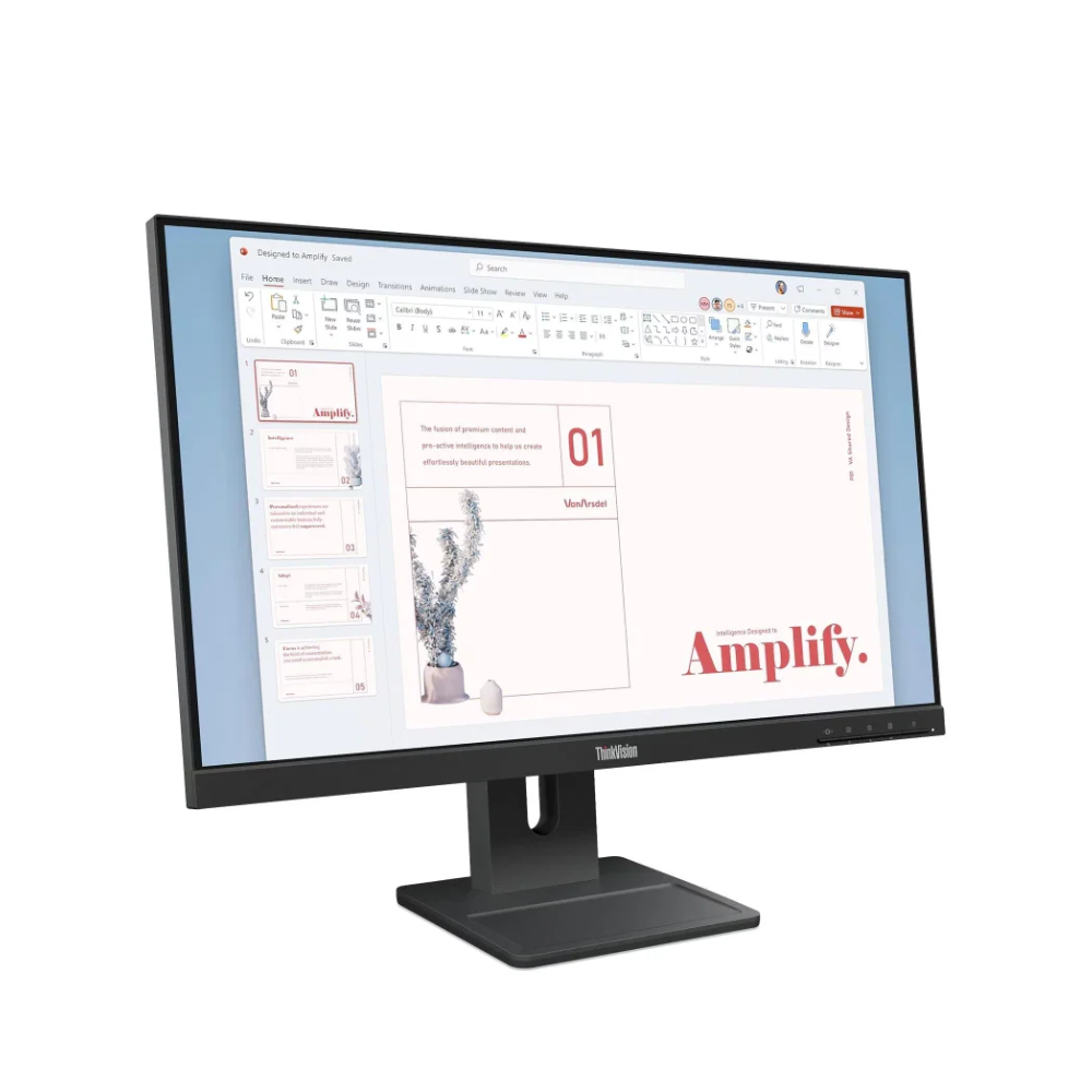 Monitor Corporativo Led 23.8 Pols Lenovo 1920 x 1080 100Hz IPS Full HD USB Vga Hdmi Displayport - 64BAMAR1BR