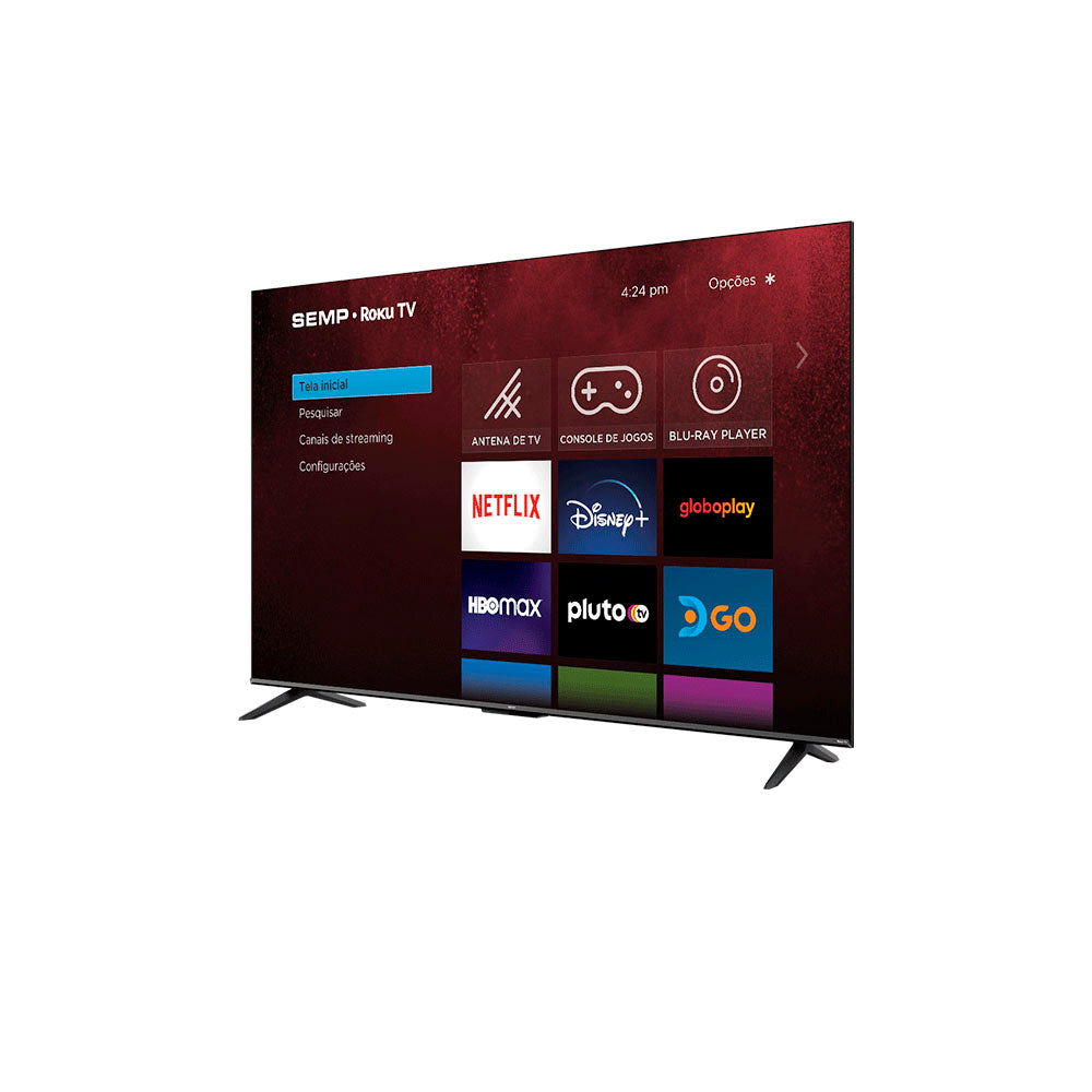 Smart TV Led Semp 55" 4K UHD Wi-fi USB HDMI Roku TV - 55RK8600