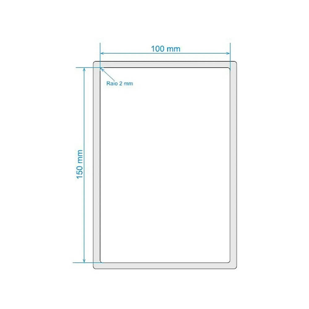 Bobina Impressora Rolo Etiqueta Bopp plástica 10 X 15 Cm / 100 X 150 Mm