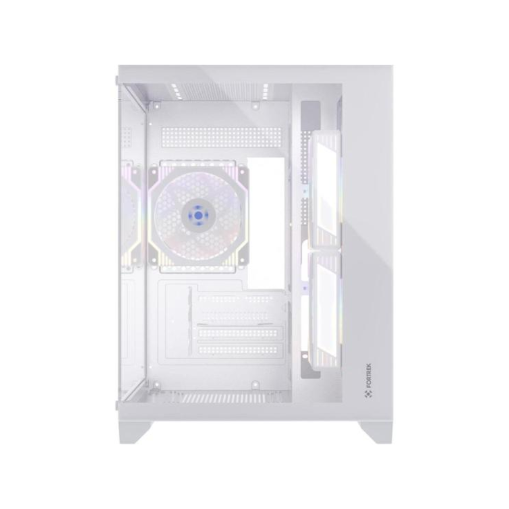 Gabinete Gamer Fortrek Clarity C/ Lateral em Vidro Temperado Branco - 83457