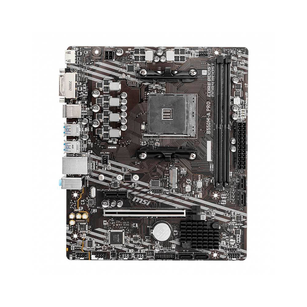 Placa Mae MSI Pro B550M-A AMD AM4 Ddr4 Hdmi Dvi M.2 Usb 3.2
