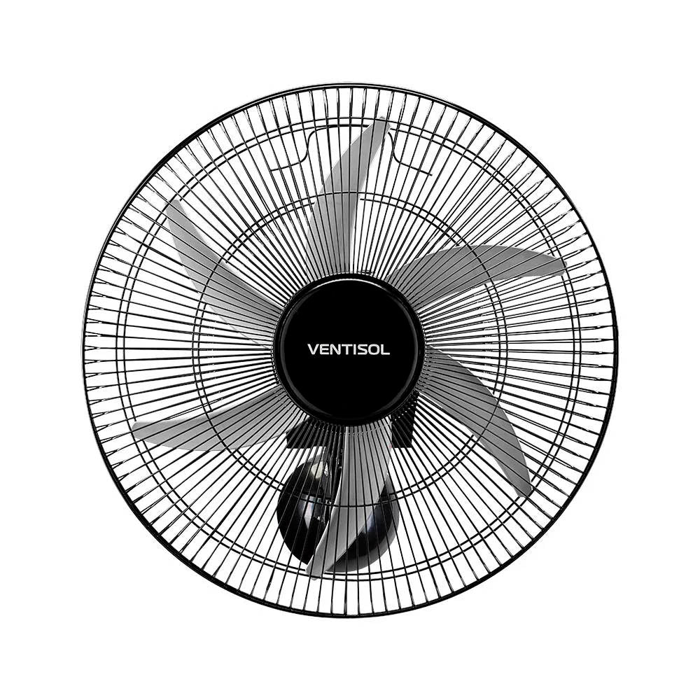 Ventilador Osc Parede Steel 50Cm 6 Pás Bivolt Ventisol Preto/Prata - 29697