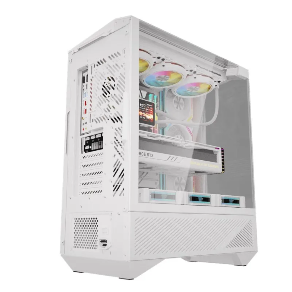 Gabinete Gamer Darkflash Mid Tower Atx DY460 Branco Com Lateral e Frente em Vidro Temperado ARGB - DY460 ARGB White