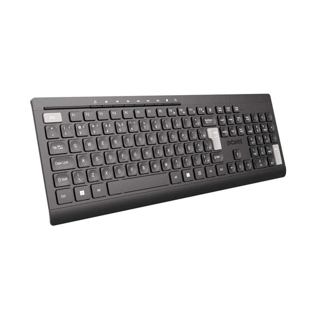 Teclado Sem Fio PCYes Soft Preto / Cinza - PTOSFWAB