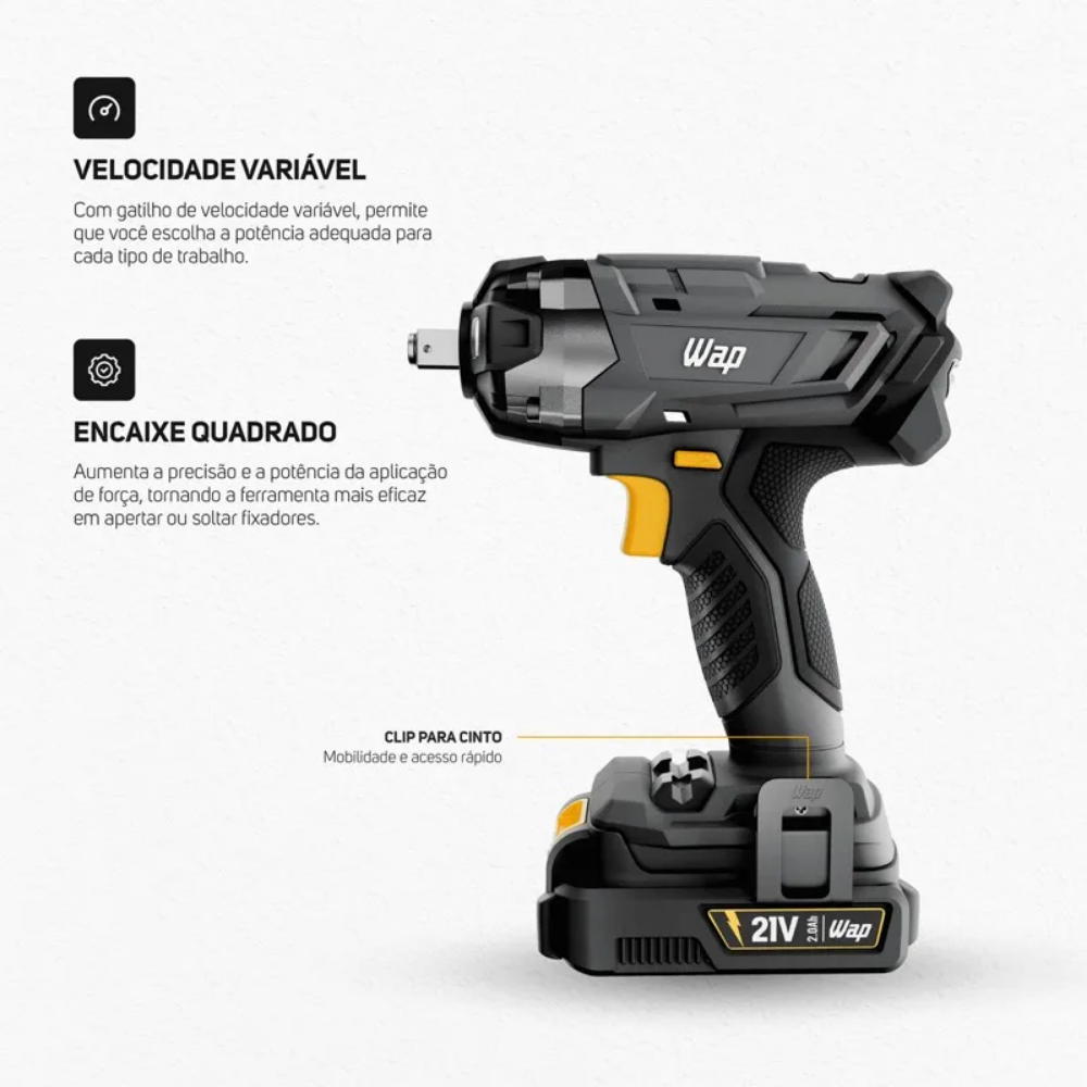 Chave de Impacto WAP C/ Bateria 21V - K21 CH01