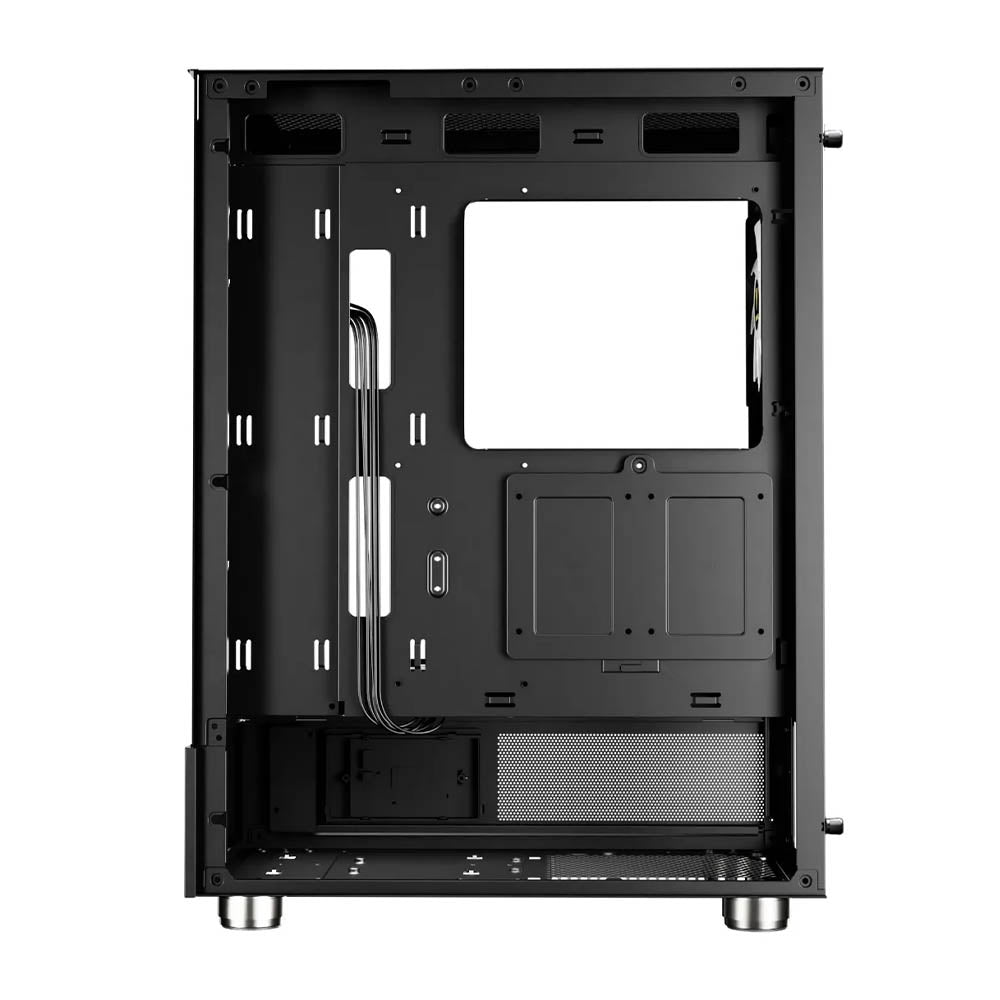 Gabinete Gamer Gamdias Mid Tower Atlas E1 Preto Com Lateral em Vidro Temperado +3 Fans ARGB