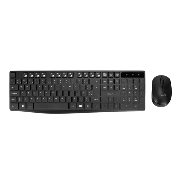 Kit Teclado E Mouse Sem Fio Multi  Preto - TC612