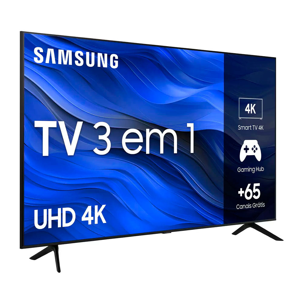 Smart TV Led Samsung 55" UHD 4K Wi-fi Bluetooth USB HDMI Gaming Hub 3 em 1 Tizen - 55CU7700
