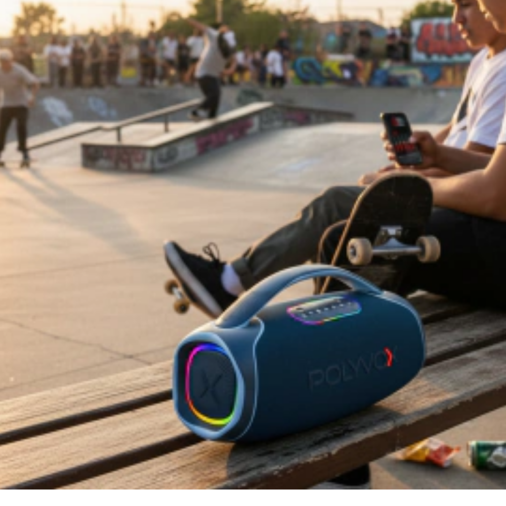Caixa De Som Bluetooth Polyvox Boombox 140w Azul - XB-2