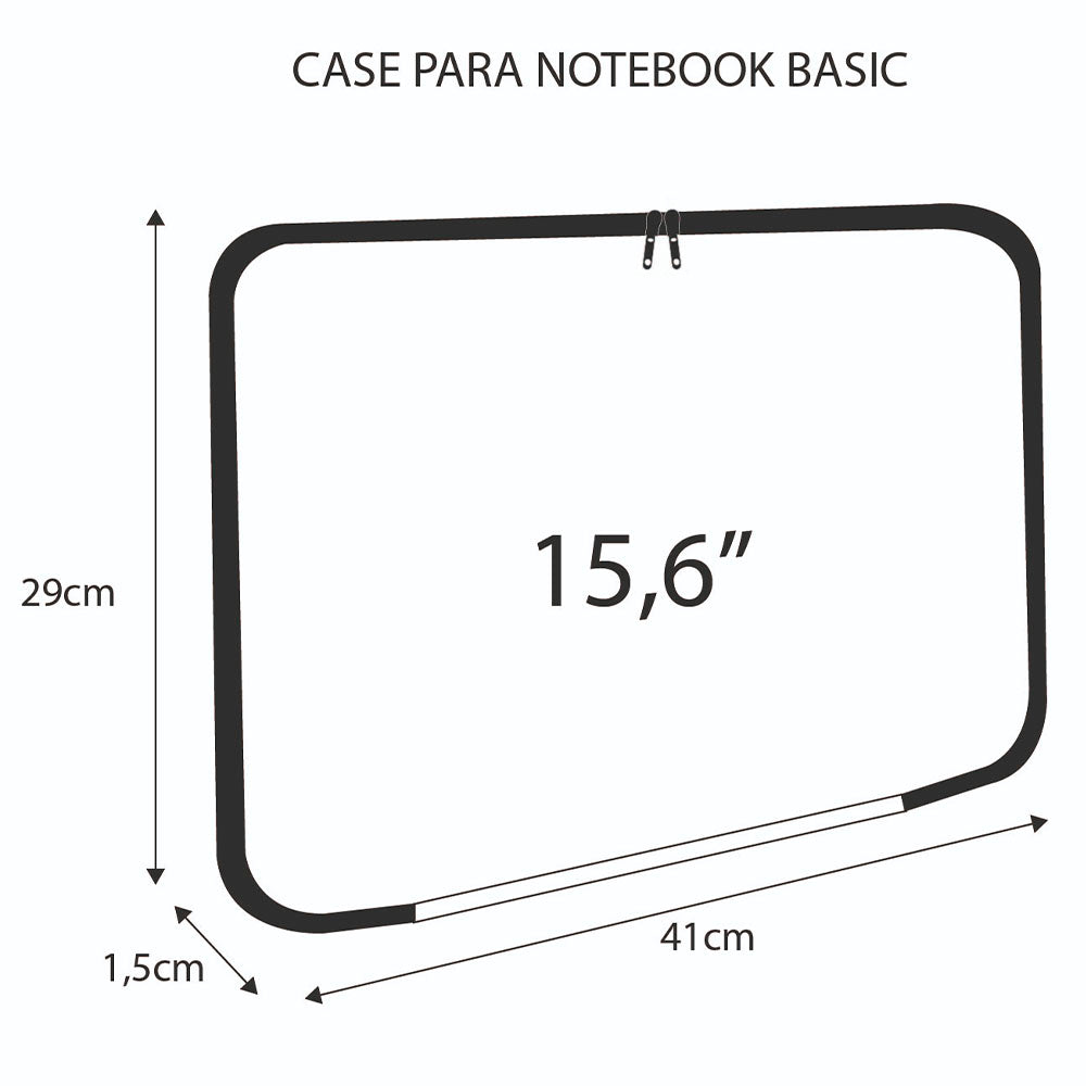 Case para Notebook 15.6 Pols Reliza Basics Preto - 000284