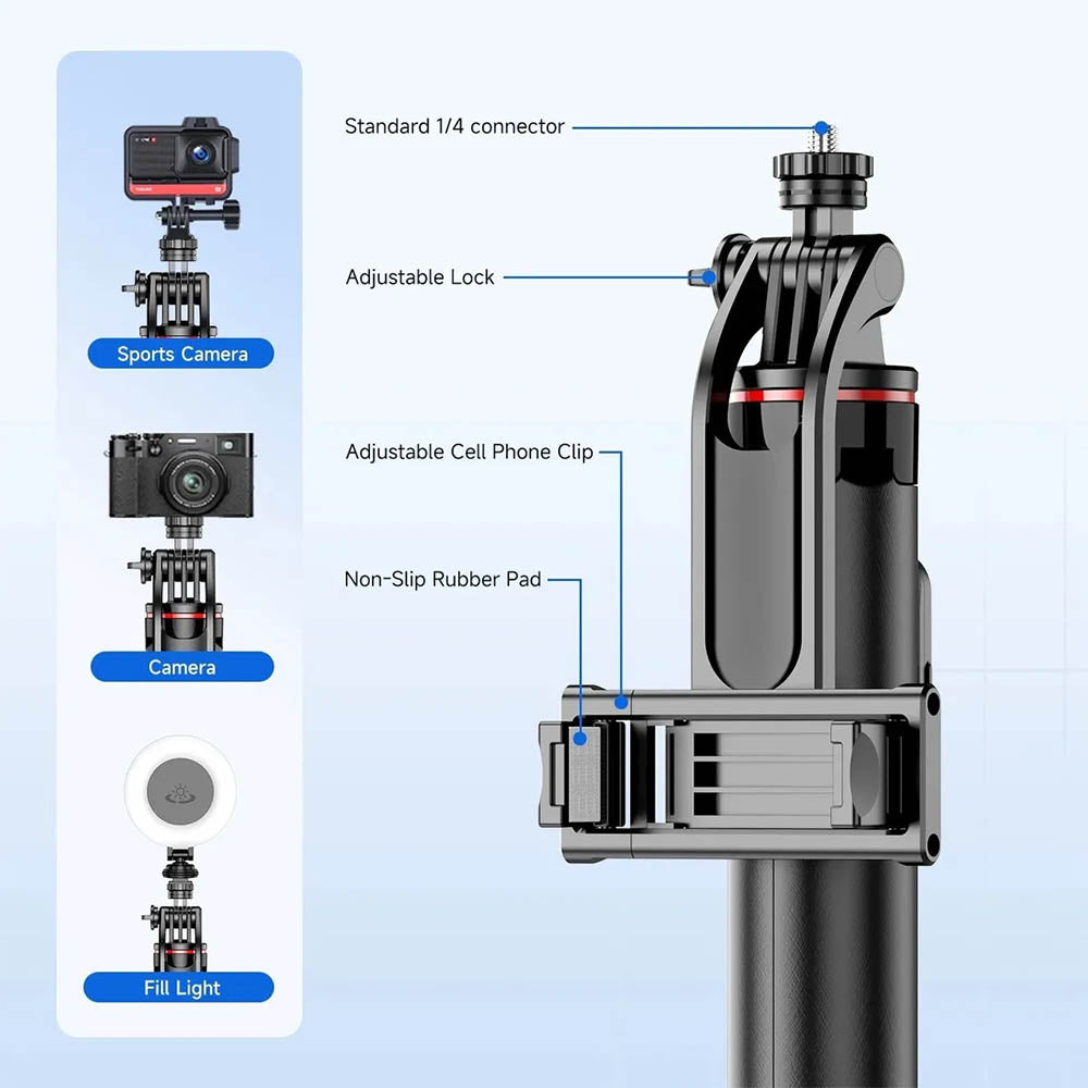 Bastão de Selfie / Tripe Para Smartphone C/ Controle Remoto Tomate - MZP-304