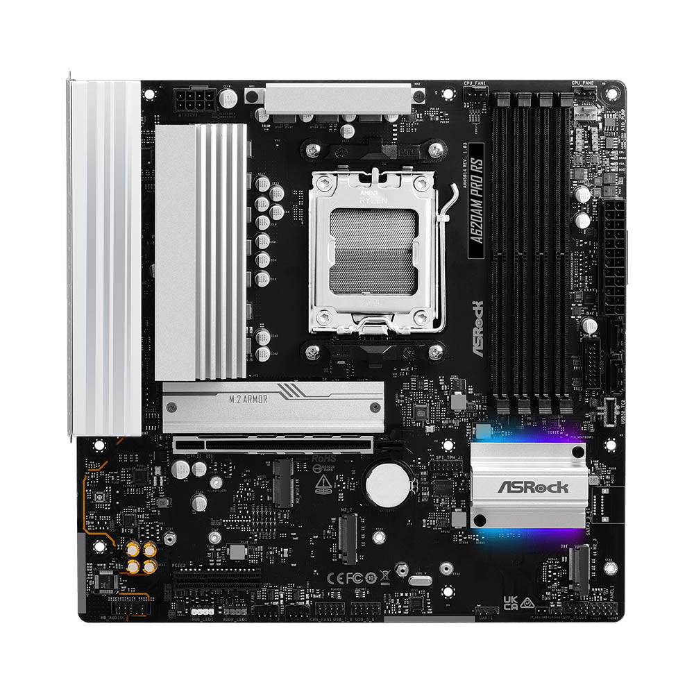 Placa Mae AMD ASRock A620AM Pro RS mAtx 4x DDR5 Socket AMD AM5 Ryzen Displayport Hdmi Usb 3.2