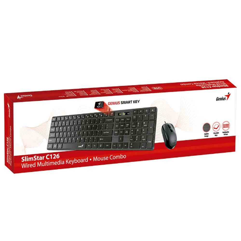 Kit Teclado E Mouse Com Fio Genius SS-C126 - 31330007408