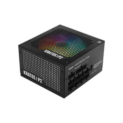 Fonte Real Atx Modular 750w Gamdias Kratos 80 Plus Gold Preta C/ RGB - KRATOS P2-750G