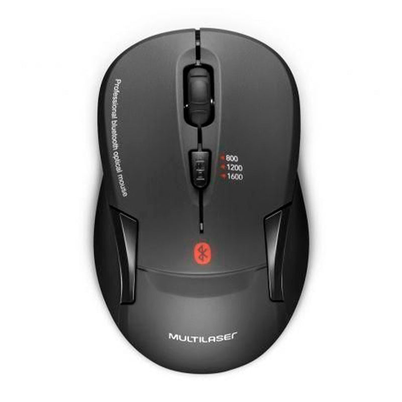 Mouse Sem Fio Bluetooth 3.0 Multilaser 1600dpi Preto - Mo254