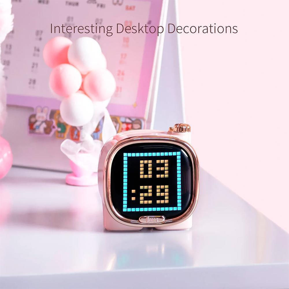 Caixa de Som Portátil Bluetooth Divoom Zooe 6W Rosa C/Interações Visuais
