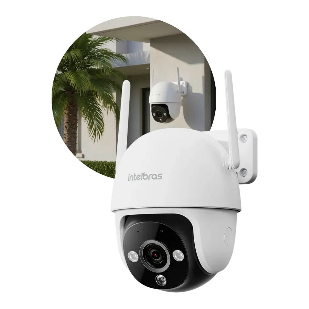 Câmera de Segurança Externa Wi-Fi Intelbras IM7S Full Color 1080p Angulo 360º C/ Cartão de Memória 32Gb Branca  - 459002