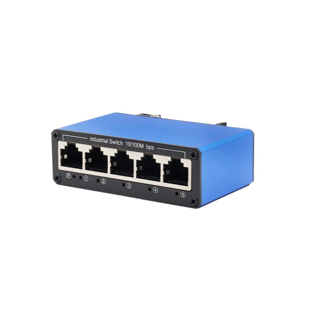 Switch 05 Portas Fast Ethernet Industrial Trilho Din 24V