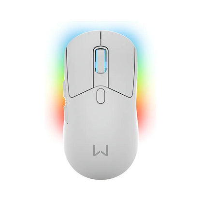 Mouse Gamer Sem Fio Recarregável C/ Base Warrior Magnus 6 Botoes 10000dpi Branco - MO422