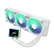 Water Cooler Triple Fan 360mm Asrock Challenger White 360 Digital ARGB Branco C/ Display - 90-ACLA36-WAAGA6