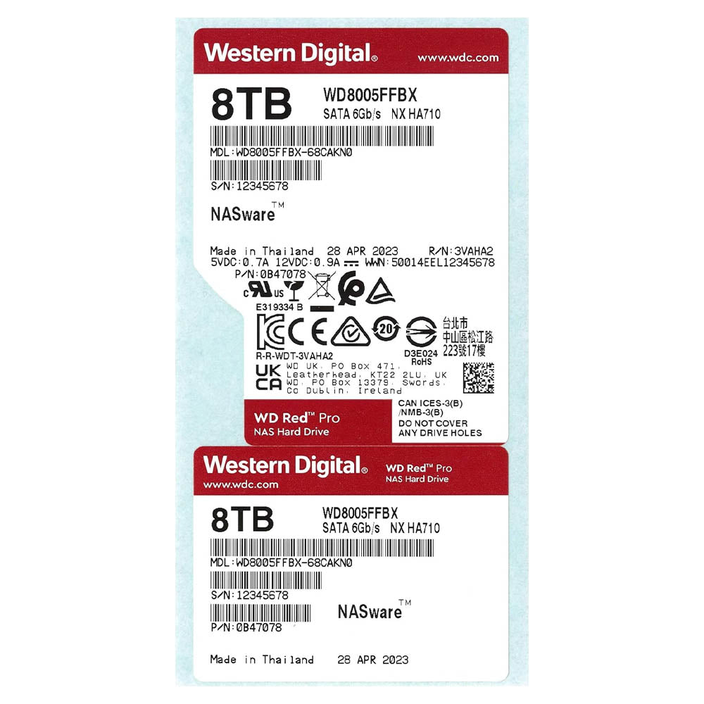 Hd Para Servidor Nas 8tb Western Digital Wd Red Pro 3.5 Sata III 6gb/S 256mb - WD8005FFBX