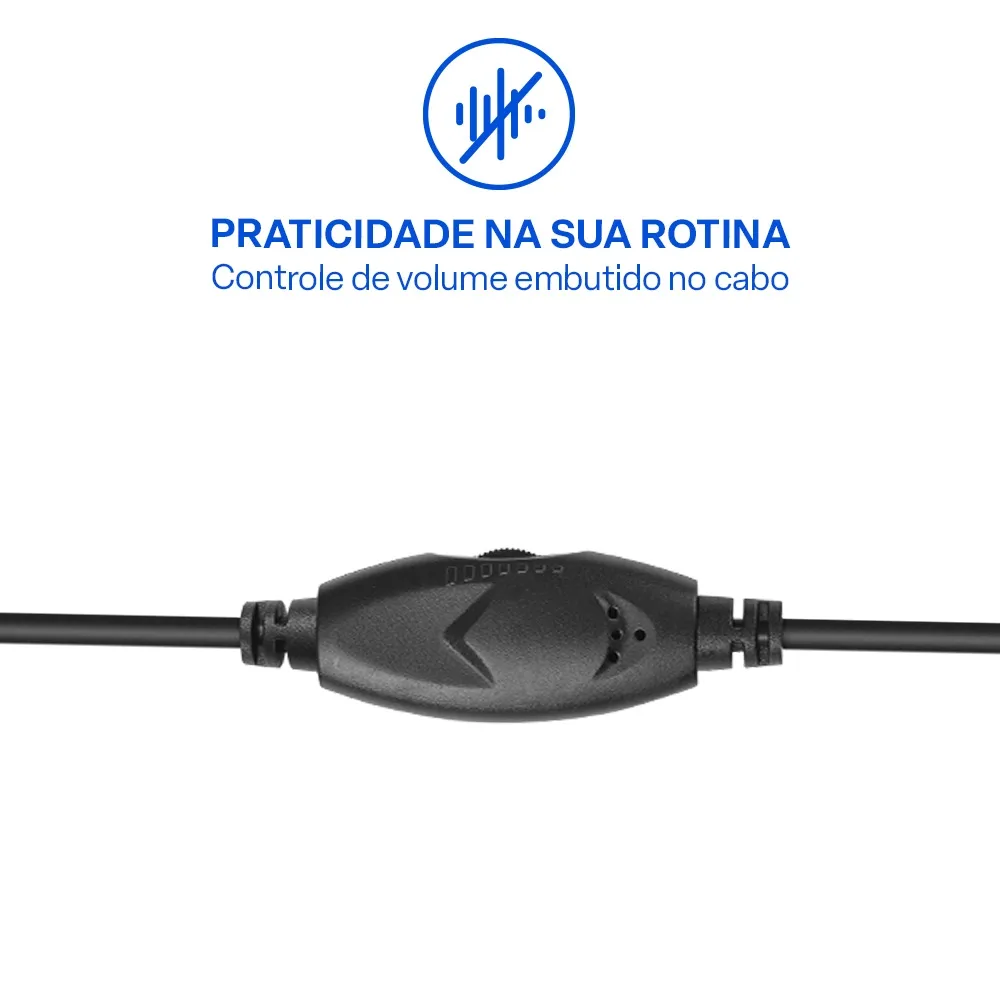 Headset Usb / P3 Multi HF250 Preto - PH467