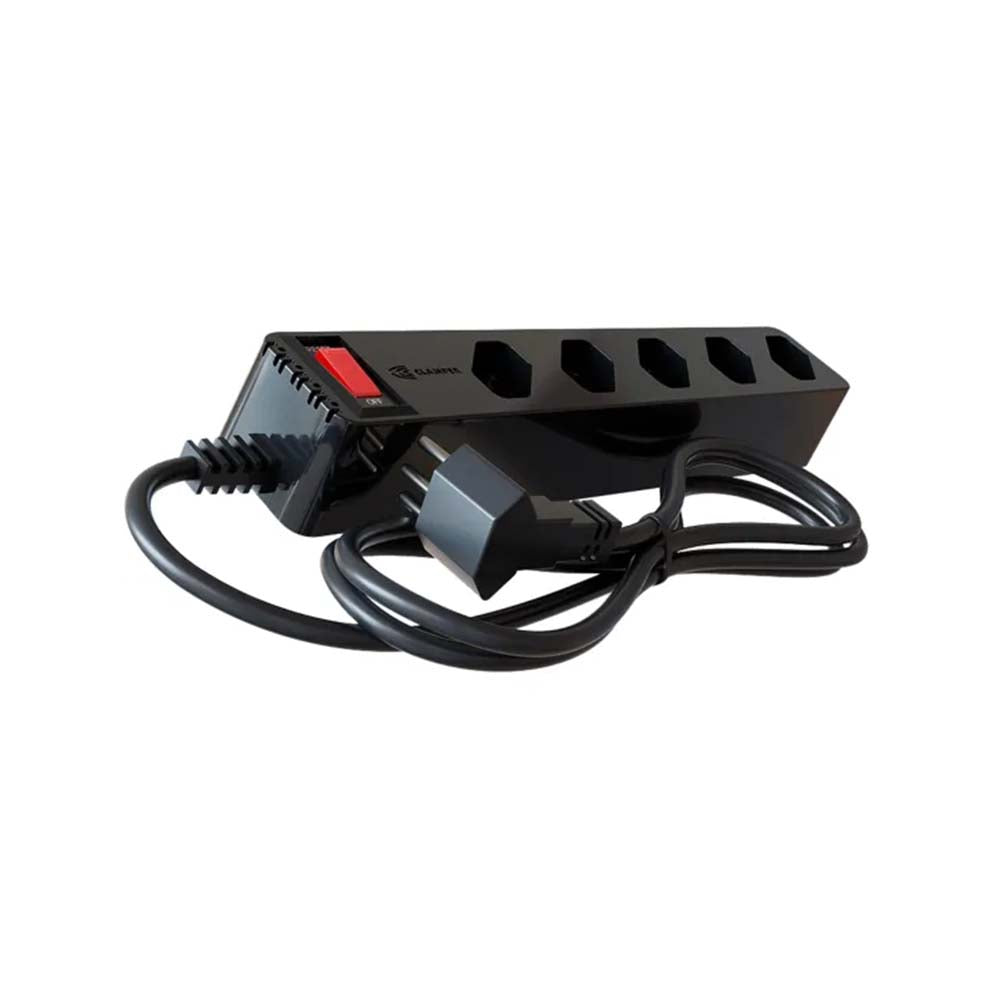 Filtro De Linha 5 Tomadas Clamper Bivolt C/ Proteção DPS 3P 1m Preto - 84875