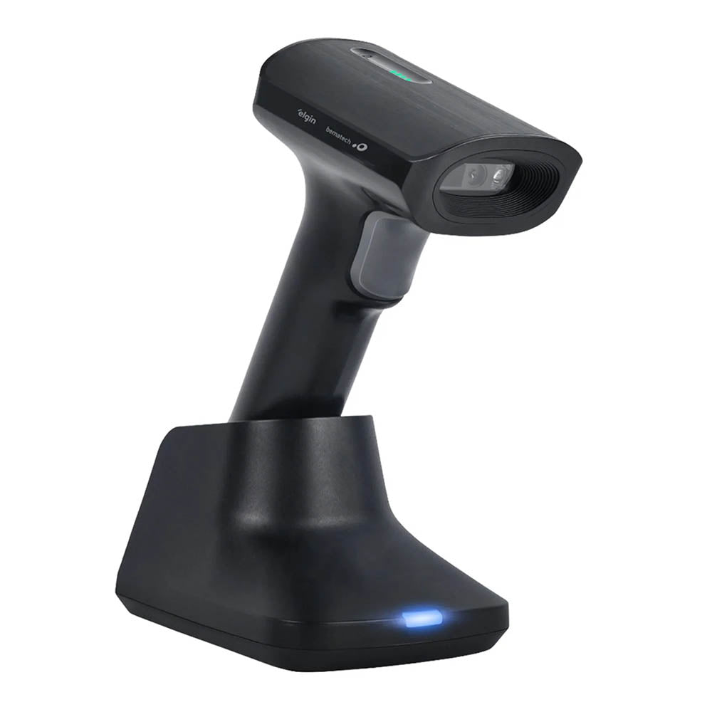 Leitor De Código De Barras Sem Fio Elgin 2D QR Code Bluetooth C/ Suporte - EL300BT