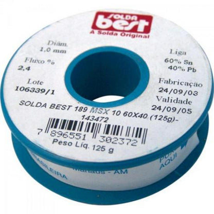 Solda em Fio BomVink 1mm 60g C/ Pasta de Solda 10g - BOM-5585