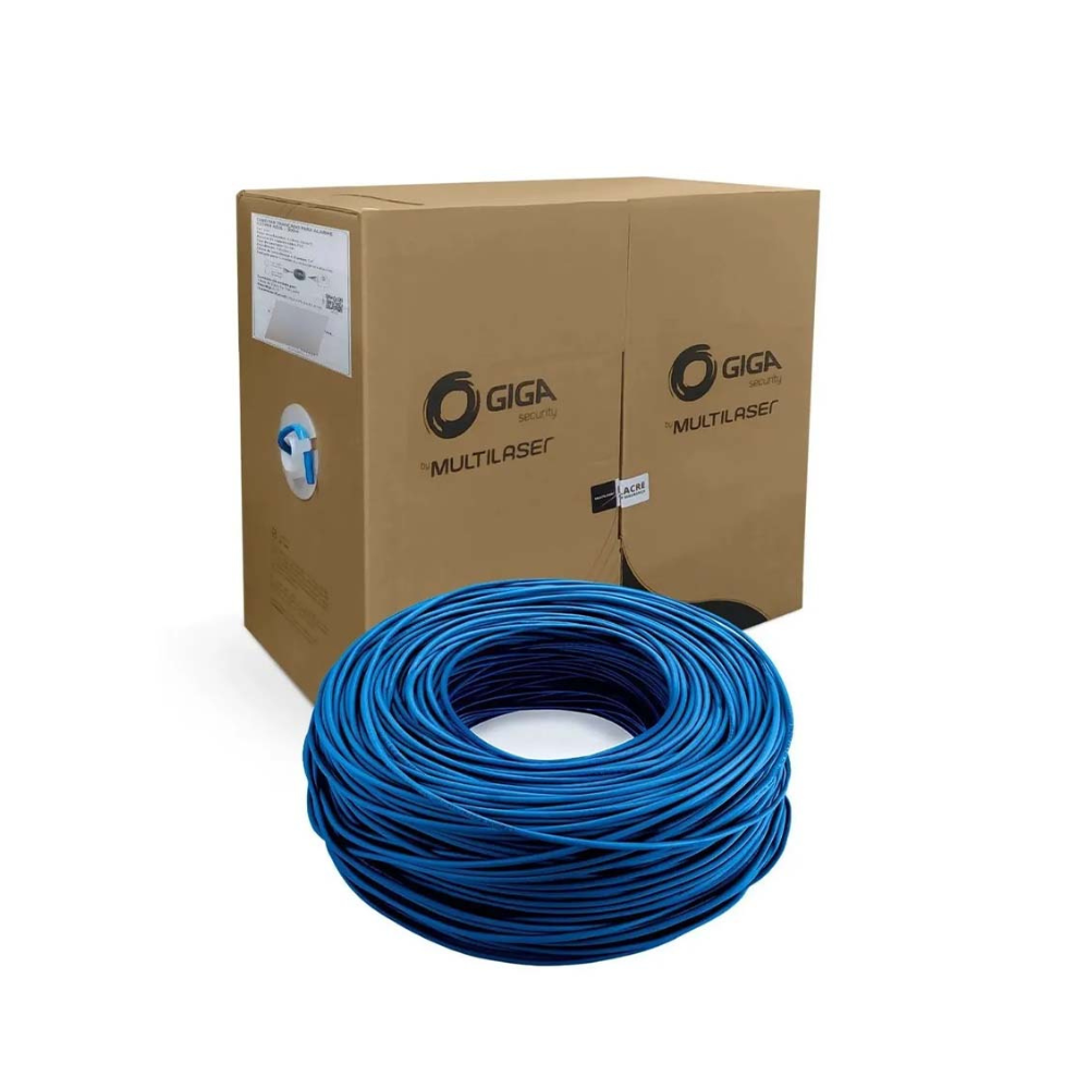 Cabo De Rede CFTV Par Trançado Cat5 Multi Azul - SE324 - Venda em Metros