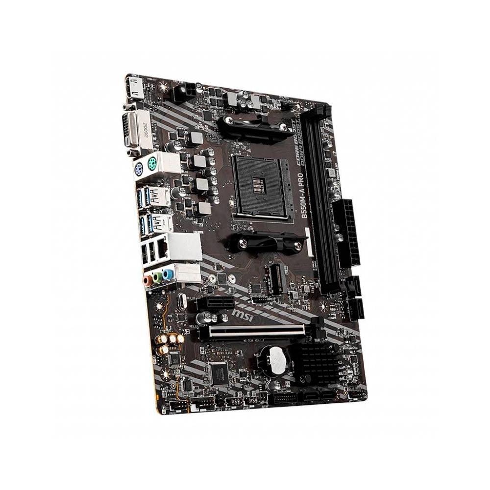 Placa Mae MSI Pro B550M-A AMD AM4 Ddr4 Hdmi Dvi M.2 Usb 3.2