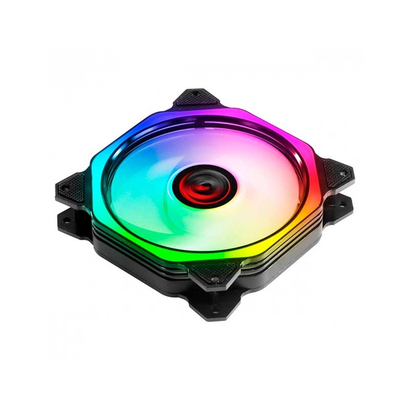 Cooler Fan para Gabinete PCYes Huracan H3 Led RGB 120mm 06 Pinos - PH3RGB120