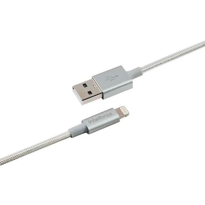 Cabo Usb-A Macho P/ Lightning Macho 1,5mt Intelbras em Nylon Branco 15NB - 4830061