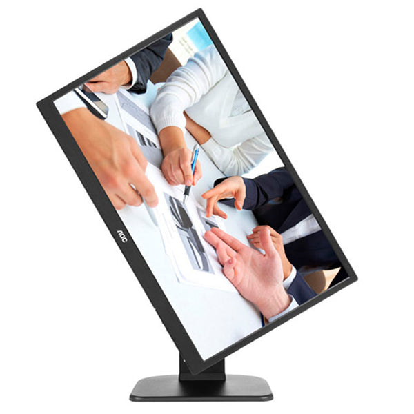 Monitor Led 23.6 Pols Corporativo Aoc E247pwh Hdmi Vga /Vesa - Ajuste De Altura E Rotacao