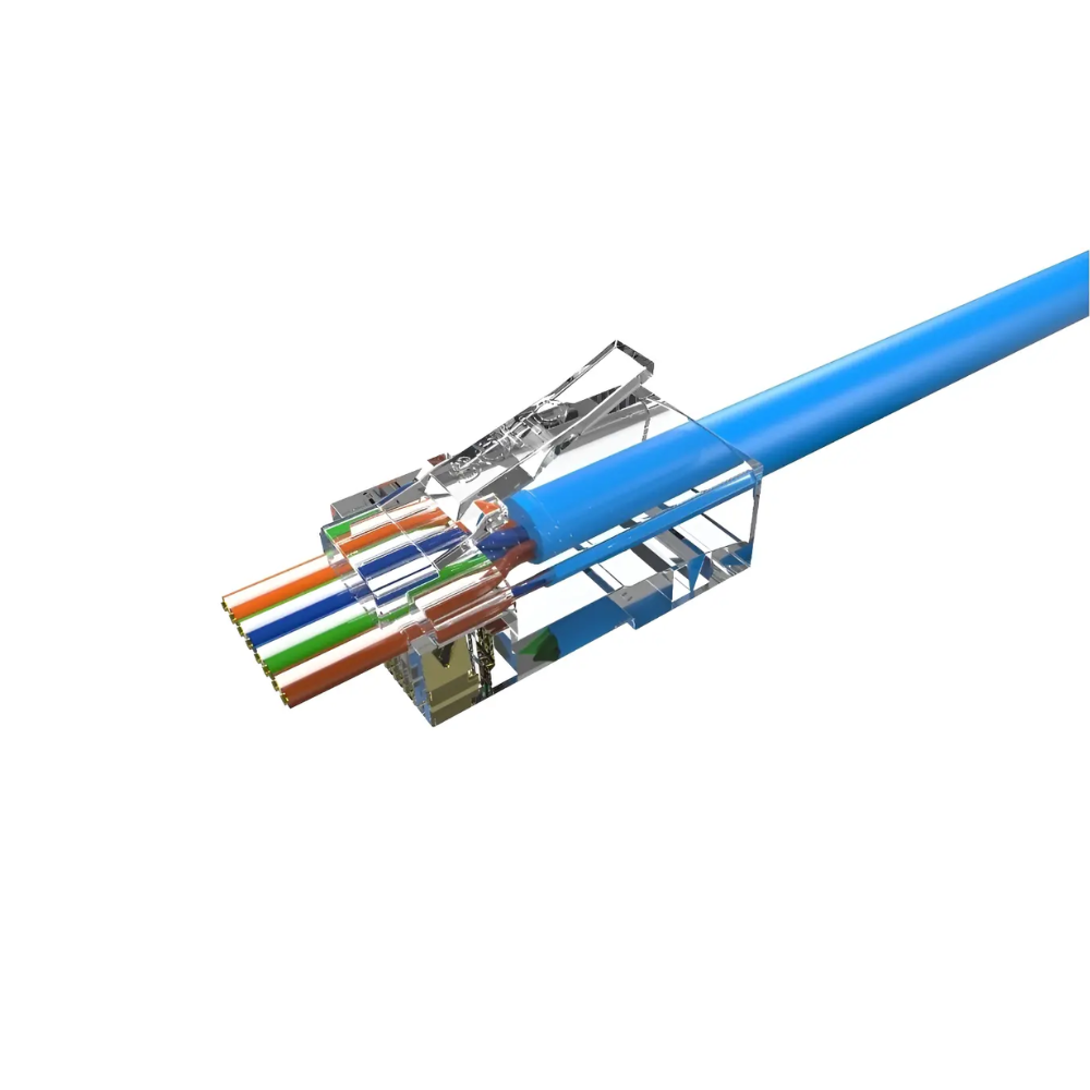 Conector Macho RJ45 De Passagem Cat 6 Sohoplus - Kit C/ 10 - 35050296