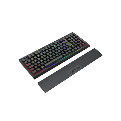 Teclado Gamer Membrana Redragon Shiva 98 RGB Preto C/ Apoio de Pulso - K515-RGB Truedata