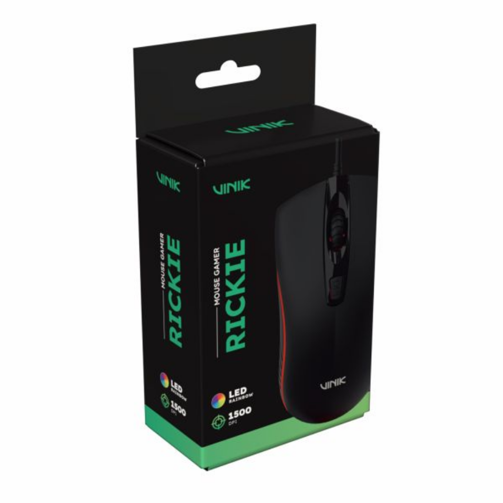 Mouse Gamer Usb Vinik Rickie 1500Dpi Rgb 1.5m Preto - MGRKRGB