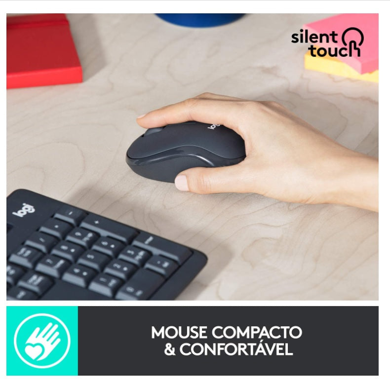 Kit Teclado E Mouse Sem Fio Logitech Mk295 Silent - 920-009793