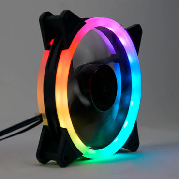 Kit c/ 3 Cooler Fan RGB para Gabinete Redragon C/ Controlador 06 Pinos 120mm - GC-F011