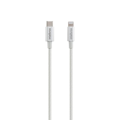 Cabo Usb Tipo C Macho P/ Lightning Macho 1,5mt Intelbras em Nylon Branco 15NB - 4830070