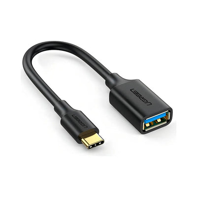 Cabo  Adaptador USB-C Macho p/ USB Fêmea 3.0 OTG Preto  - US154