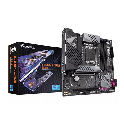Placa Mae Gigabyte B760M Aorus Elite Lga 1700 Ddr5 2933mhz Hdmi M.2 DP Usb-C (12a e 13a Geração)