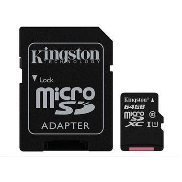 Cartão De Memória 64gb Micro Sd Card Kingston Cl 10 - SDCS2/64GB