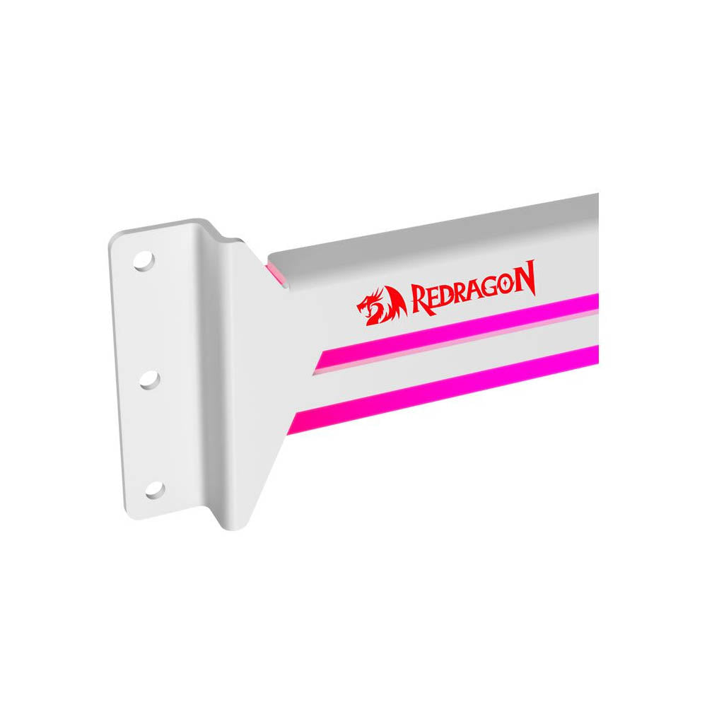 Suporte para Placa de Vídeo Ajustável Vertical Redragon C/ RGB Branco - RD-GCP03W